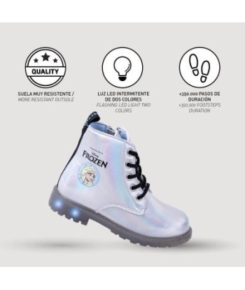 Botas Casual Infantiles Frozen Luces LED Azul TALLA 29