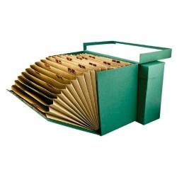 Caja de Archivo Mariola Geltex Clasificador de Documentos Cartón Verde Din A4