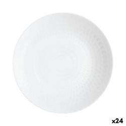 Plato Hondo Luminarc Pampille Blanco Vidrio (20 cm) (24 Unidades)