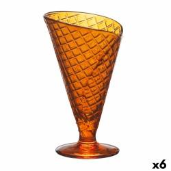 Copa de Helados y Batidos Gelato Naranja Vidrio 210 ml (6 Unidades)