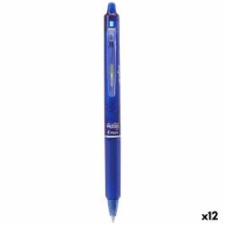 Boligrafo de tinta líquida Pilot Frixion Clicker Azul 0,4 mm (12 Unidades)
