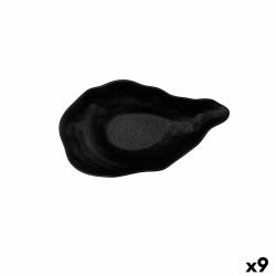 Cuenco Bidasoa Fosil Negro Cerámica 25,6 x 14,5 x 6 cm (9 Unidades)