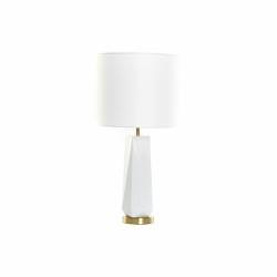 Lámpara de mesa DKD Home Decor 8424001847242 33 x 33 x 67 cm Cerámica Dorado Metal Blanco 220 V 50 W