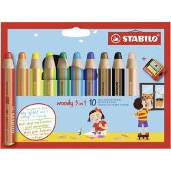 Lápices de colores Stabilo Woody 3 en 1 Multicolor
